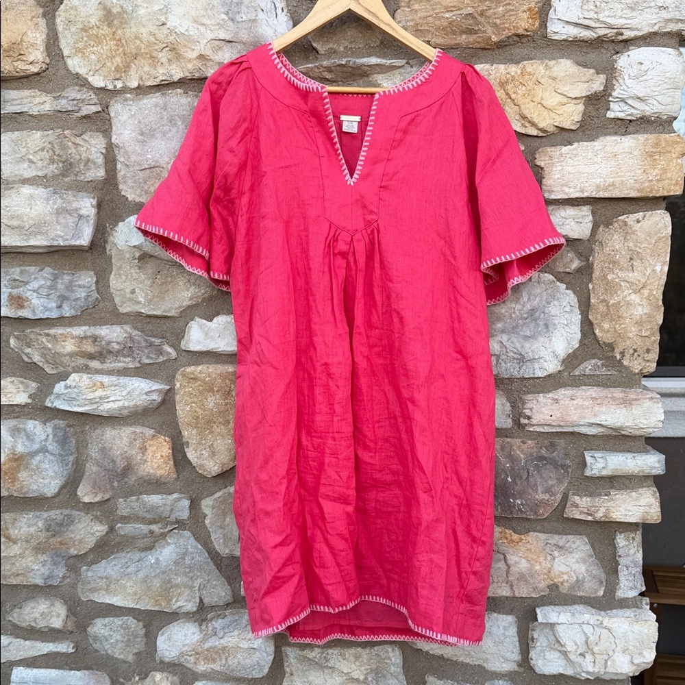 Magaschoni Vibrant Pink Linen Dress size medium